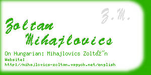 zoltan mihajlovics business card